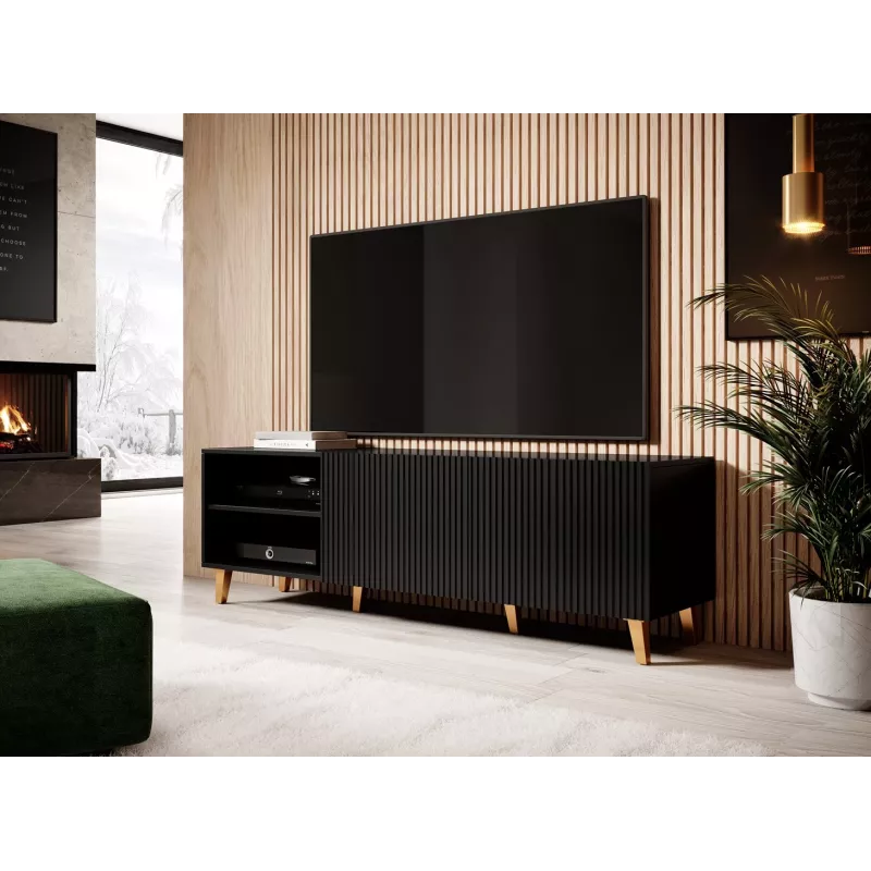 Móvel RTV Cama PAFOS 150x42x52 preto mate