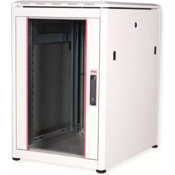 Roline Pro - Armário de rede - com porta de vidro, 600 x 800 mm (L x P) - cinzento-claro, RAL 7035 - 16U - 48,3 cm (19 polegadas) (26.21.0048)
