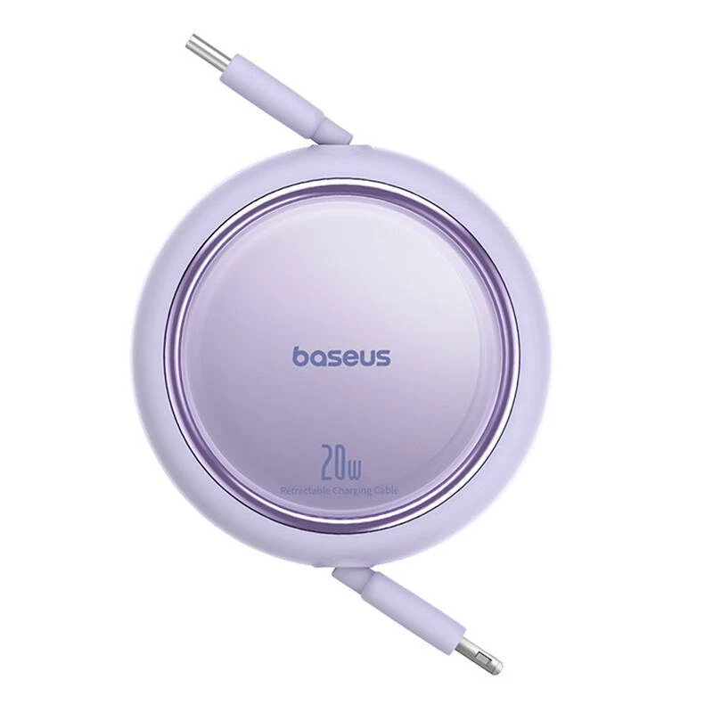 Baseus Free2Pull - cabo extensível USB-C para Lightning 20 W, 1 m (roxo)