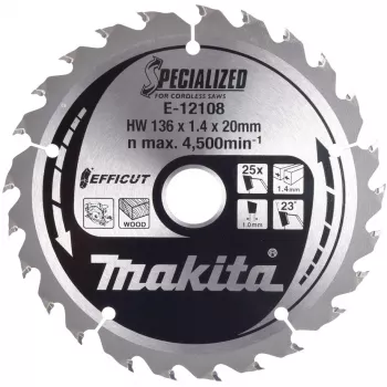 Makita E-12120 EFFICUT Disco de serra 136x20x25Z (E-12120)