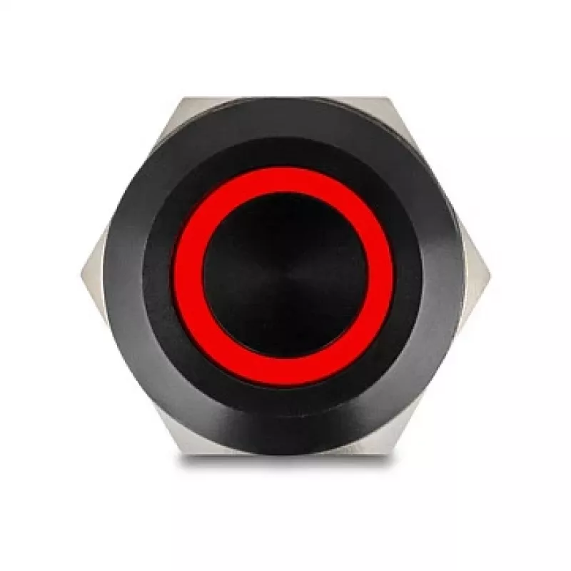 Botão de pressão para painel DELOCK 22015 22 mm, 12 V, 5 terminais de solda