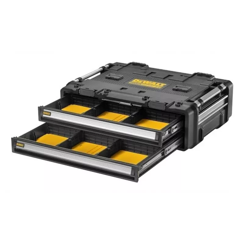 DeWALT DWST60520-1 Caixa de peças pequenas/ferramentas metal, plástico preto, aço inoxidável, amarelo