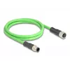 Cabo de rede DeLOCK M12 cabo codificado D 4 pinos macho para fêmea PUR (TPU) 1 m