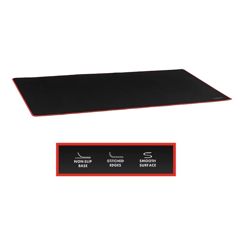 Tapete de rato para gaming XXXL, preto