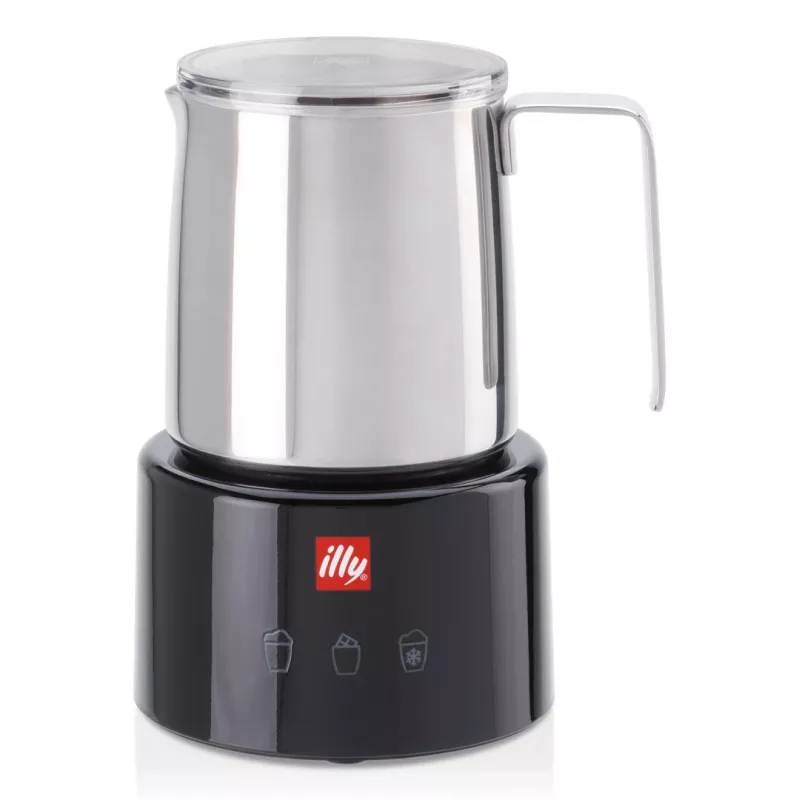 Espumador/aquecedor de leite Illy 23760 preto aço inoxidável 250 ml