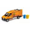Veículo de modelo BRUDER MB Sprinter Camião do lixo BR-02682, réplica de brinquedo à escala