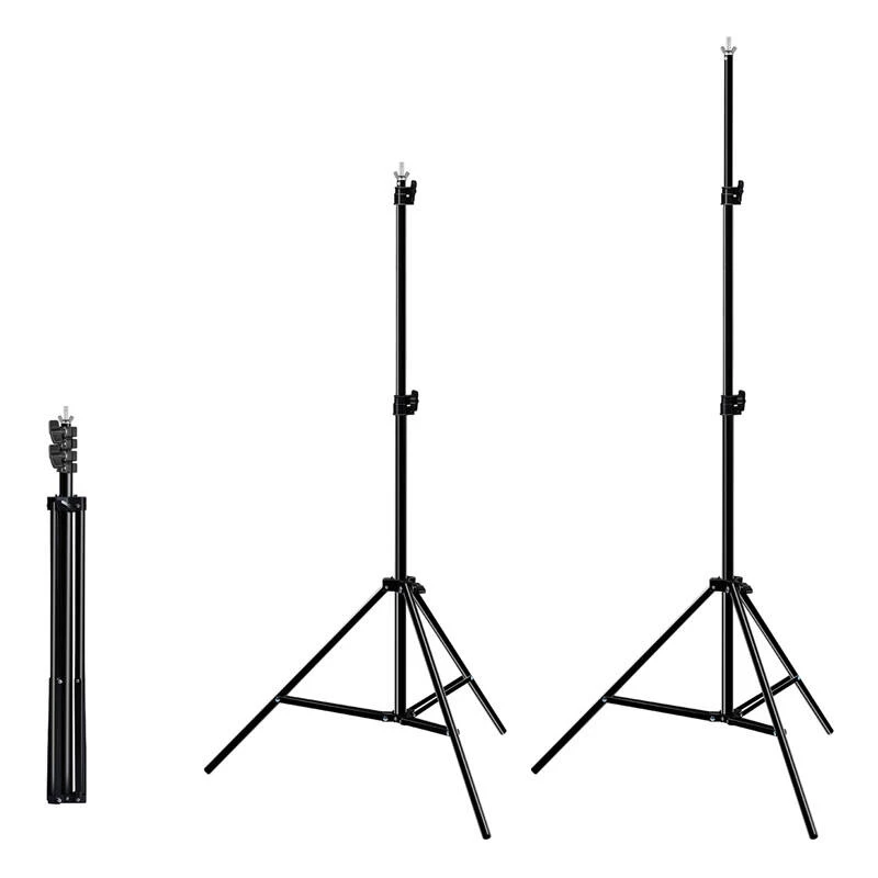 Conjunto de tripés de fundo Puluz PKT5204 2×2 m com 3 fundos — conjunto de suportes de fundo de estúdio
