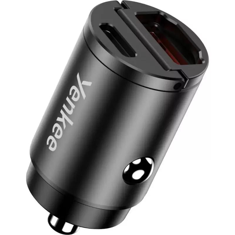 Carregador de automóvel YENKEE CAR 02 Power Delivery 30W com conectores USB-A e USB-C
