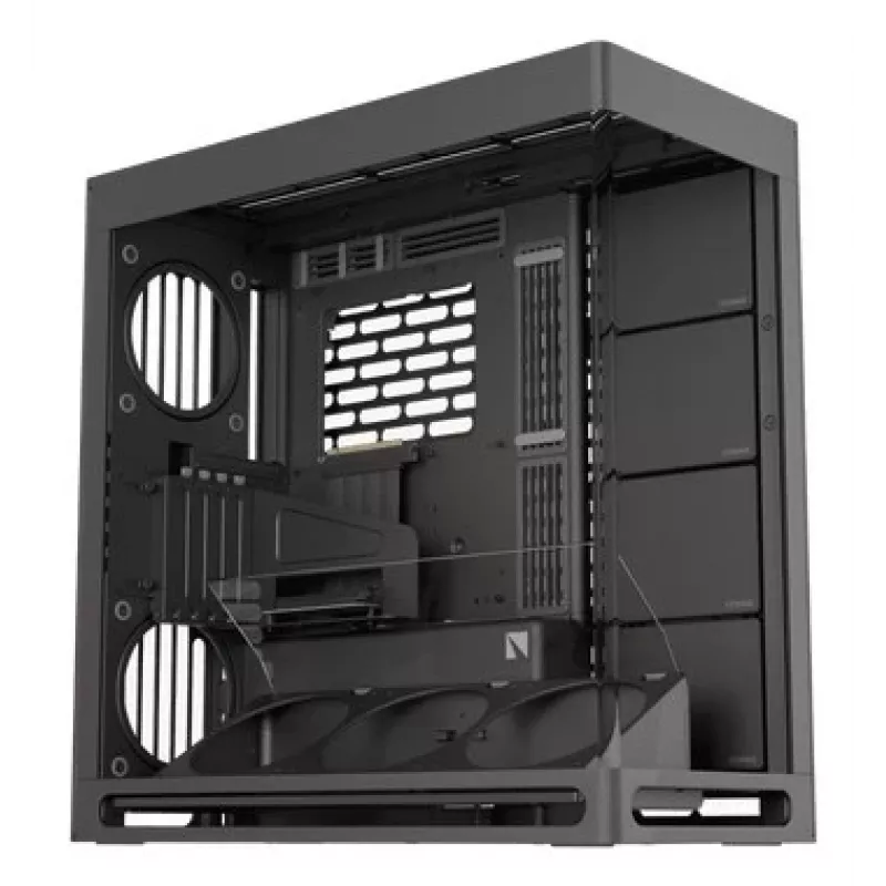 Caixa de PC HAVN HS 420 VGPU, Midi-Tower, E-ATX, vidro temperado, cabo riser PCIe-5.0 - preto