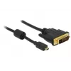 Adaptador de cabo de vídeo DeLOCK 83586 Micro-HDMI para DVI-D 2 m preto