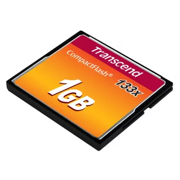 Transcend - Cartão de memória flash - 1GB - 133x - Cartão CompactFlash (TS1GCF133)