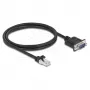 DeLOCK 64351 cabo CAN Bus ficha RJ45 para ficha D-Sub de 9 pinos, Cat.5e STP, 1 m, preto