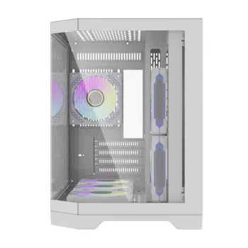 Darflash FT418 caixa de computador + 6 ventoinhas aRGB (branco)