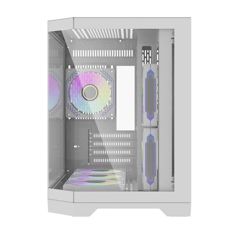Darflash FT418 caixa de computador + 6 ventoinhas aRGB (branco)