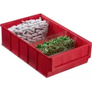 Caixa de arrumação allit 456531, 185×300×81 mm, vermelho, organizador de pequenas peças em plástico