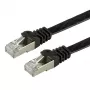 VALUE - Cabo patch - RJ-45 (M) para RJ-45 (M) - 5 m - FTP - CAT 6a - sem halogéneos, moldado, fio flexível, plano - preto (21.99.0835)