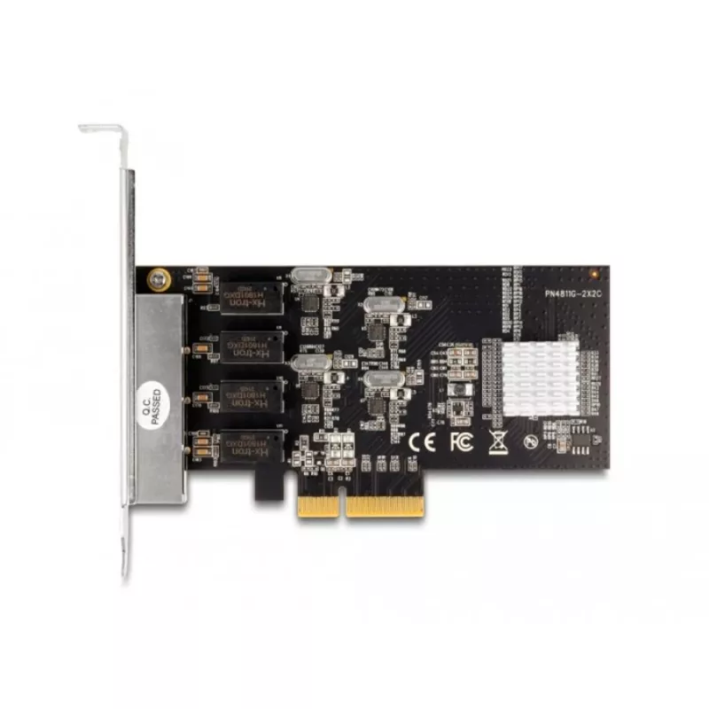 DeLOCK placa PCI Express x4 4 x RJ45 Gigabit LAN RTL8111 - PCIe - RJ-45 - PCIe 2.0 - prateado - PC - Windows 10 - Windows 11 - Windows 8.1 (88618)