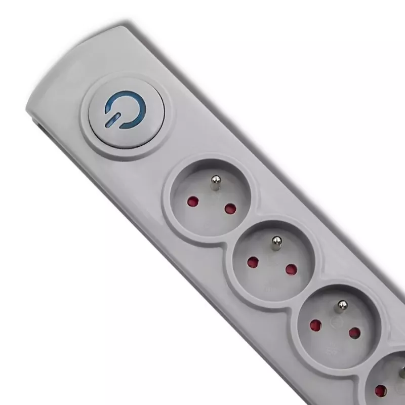 Proteção contra sobretensões Qoltec 50272 cinzento 5 tomadas AC 230V 3m