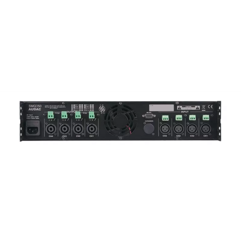 Amplificador de áudio AUDAC SMQ350 Class D 0.05% THD 95 dB SNR