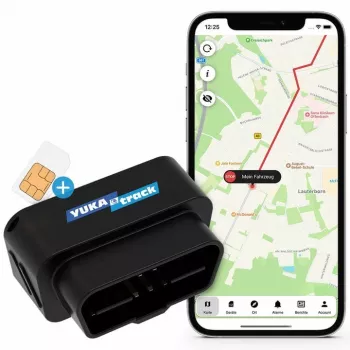 Rastreador GPS YUKAtrack para automóveis, veículos e camiões com cartão SIM e dados ilimitados, localização em direto em toda a Europa