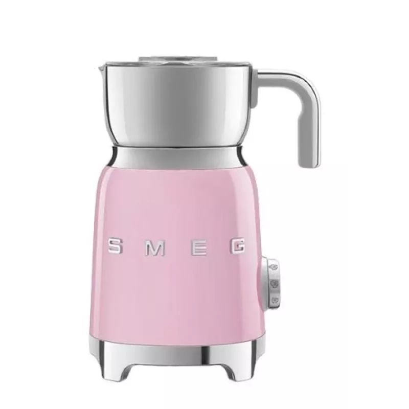 Espumador de leite automático Smeg MFF11PKEU rosa aço inoxidável 500W