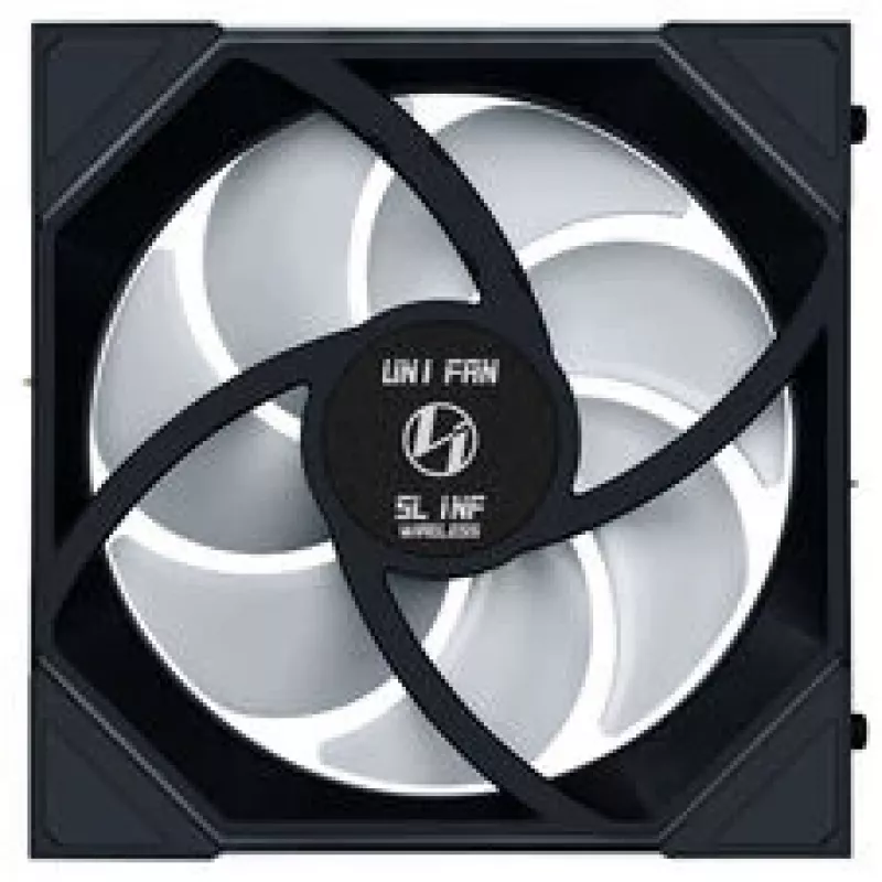 Ventoinha de caixa Lian Li UNI FAN SL-INF Wireless ARGB PWM Reverse Blade 140 mm preta