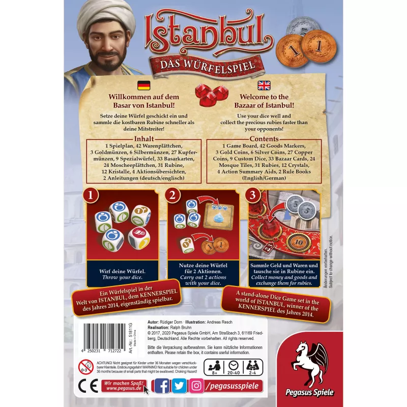 Istanbul - Das Würfelspiel, Jogo de tabuleiro