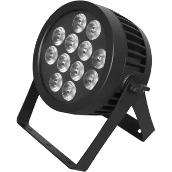 Projetor PAR LED EUROLITE 12x8W QCL Spot — LEDs RGBW 12×8W, projetor PAR de palco compacto
