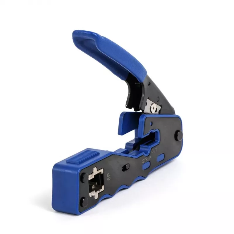 Alicate de cravar fichas pass-through RJ45 (8P8C) cat.5e/cat.6
