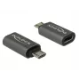 DeLOCK - Adaptador USB - USB-C (fêmea) para Micro-USB Type-B (macho) - USB 3.1 Gen 1 - 2,8 cm - Antracite (65927)