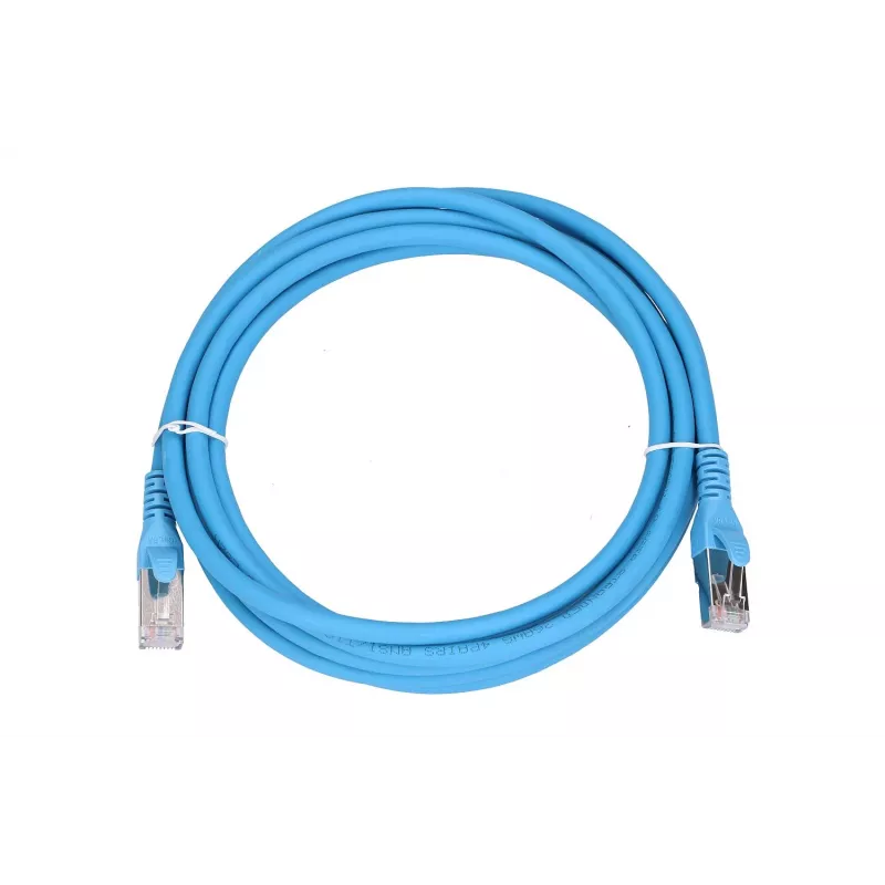 Cabo de rede Extralink cabo de patch LAN Cat.6A RJ-45 Cat6a 3m azul