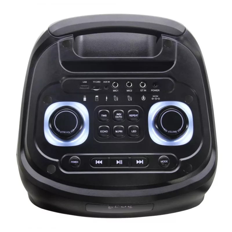 Altifalante Power Audio Party Box BT Karaoke 2 microfones telecomando PRIME3 APS91