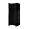 Roupeiro cama meble PAFOS 2D BASE 90×55,5×45 cm Preto mate, estrutura com 2 portas