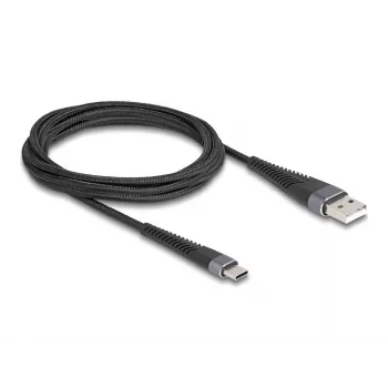 Cabo USB DELOCK USB 2.0 2 m USB A USB C preto 81122