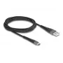 Cabo USB DELOCK USB 2.0 2 m USB A USB C preto 81122