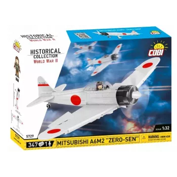 Conjunto de construção Cobi Mitsubishi A6M2 „Zero-Sen“ — 347 peças, idade recomendada 3+
