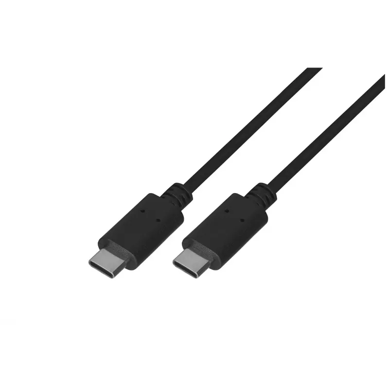 Cabo USB 2.0 USB-C para USB-C LANBERG CA-CMCM-10CU-0010-BK 1 m, preto, 480 Mbit/s, contactos banhados a ouro