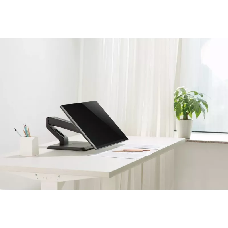 Suporte de secretária totalmente articulado para ecrã tátil GEMBIRD MS-D1ST-01 para ecrãs de 17–32 polegadas, preto, VESA 75x75–100x100, carga máxima 10 kg