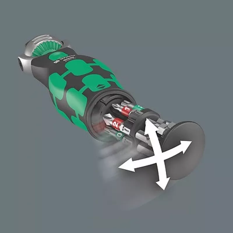 Wera Zyklop 8009 Pocket Imperial Set 1 - chave de fendas com catraca e conjunto de bits