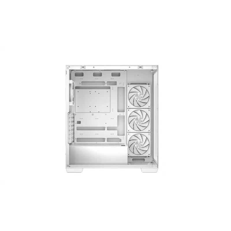 Caixa para PC DeepCool CG580 4F V2 Midi Tower branca — ATX, vidro temperado, 3 ventoinhas laterais de 120 mm, suporte para radiador lateral de 360 mm