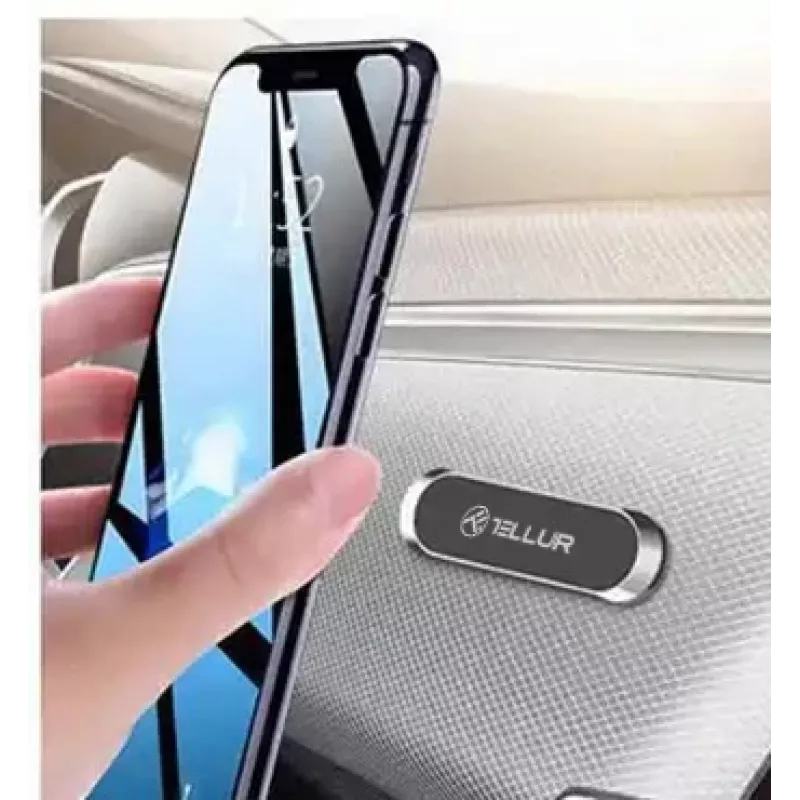 Suporte magnético para telemóvel no carro Tellur MCM8 fixação adesiva, cinzento