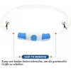 Coleira LED KABB azul para cães e gatos – recarregável, coleira de segurança ajustável com iluminação
