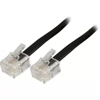 Cabo telefónico modular Goobay 50317 RJ-11 RJ-11 3 m preto