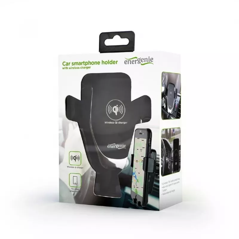 Suporte móvel para carro com carregador QI/EG-TA-CHAV-QI10-01 Gembird