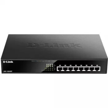 Switch não gerido D-Link DGS-1008MP 8 portas desktop Gigabit Max PoE Switch