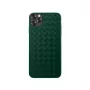 Capa protetora Devia para iPhone 11 Pro Max com padrão tecido, verde