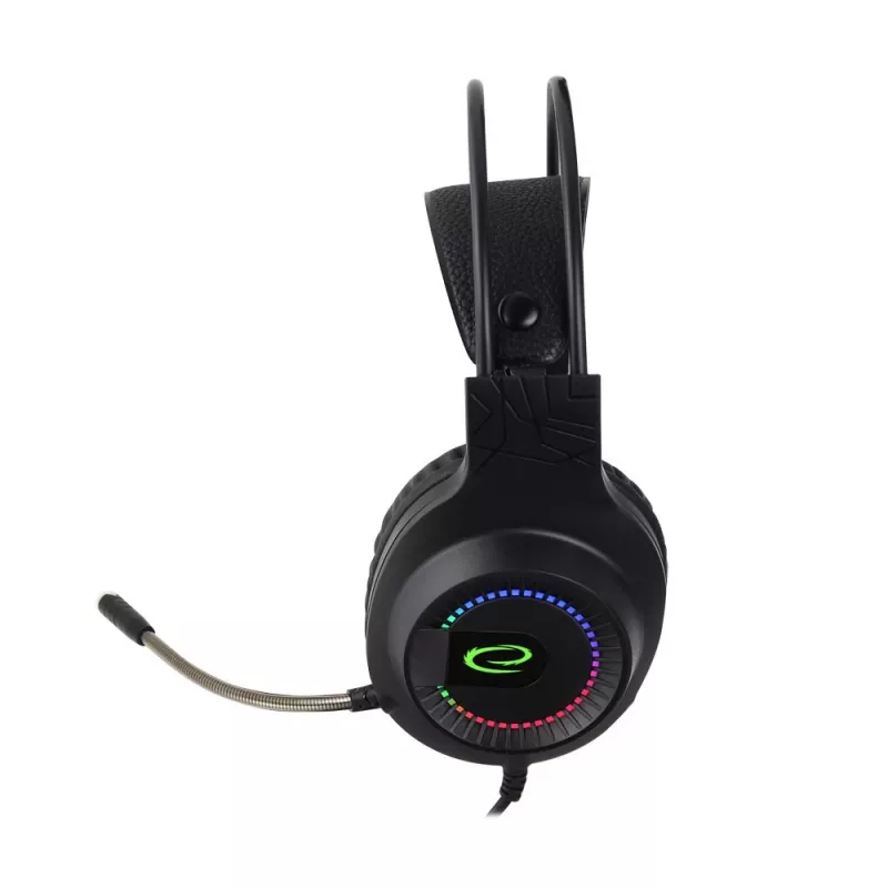Esperanza EGH7100 Courser auscultadores gaming com microfone, som surround virtual 7.1, USB 2.0, controlo de volume, pretos