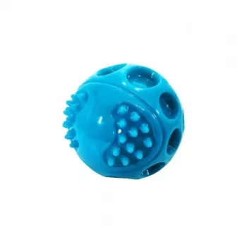 Brinquedo para cães Hilton Squeak Ball 6,3 cm – bola com guincho de borracha, 1 unid., azul, para todas as raças
