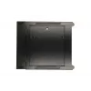 Armário Rackmount Extralink 6U 600x600 AZH preto montado na parede, basculante