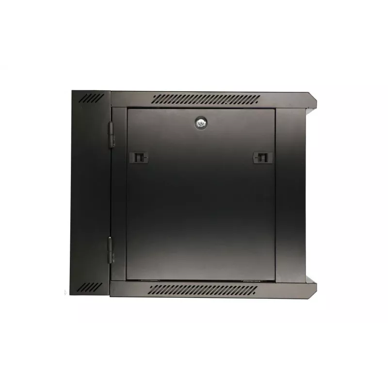 Armário Rackmount Extralink 6U 600x600 AZH preto montado na parede, basculante